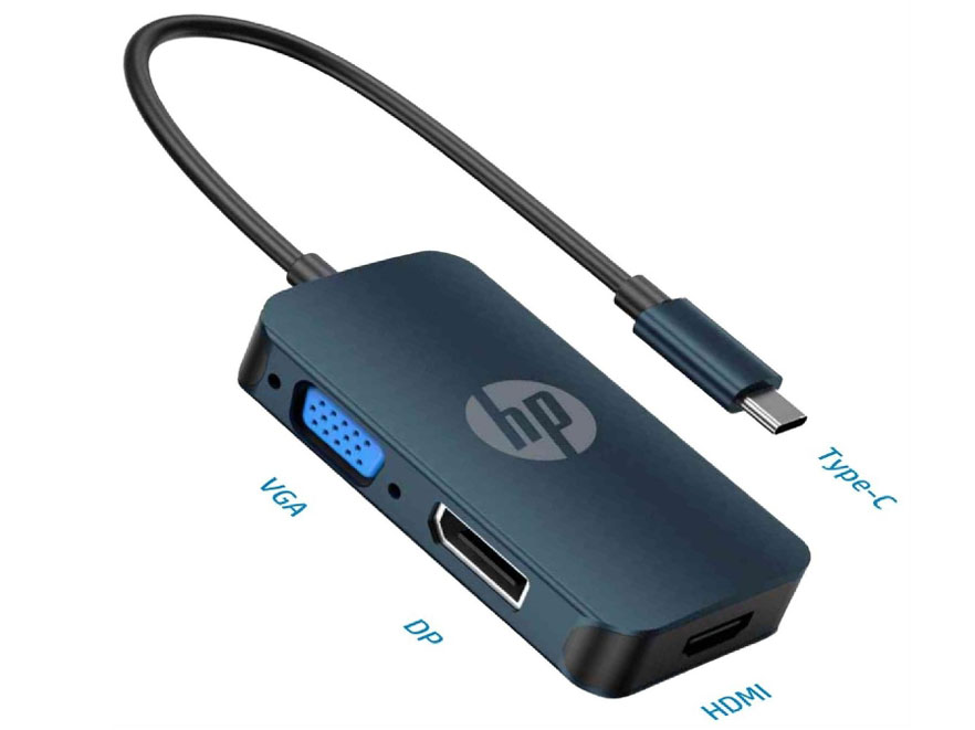 HP DHCT-CT200 USB-C to HDMI/VGA/DP adapter