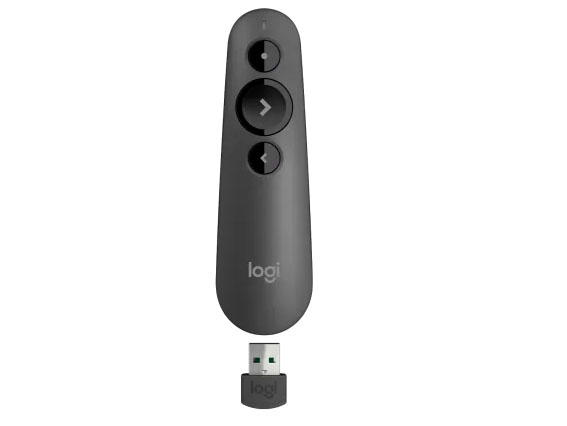 Logitech รีโมทนำเสนองานเลเซอร์พอยเตอร์แสงสีแดง