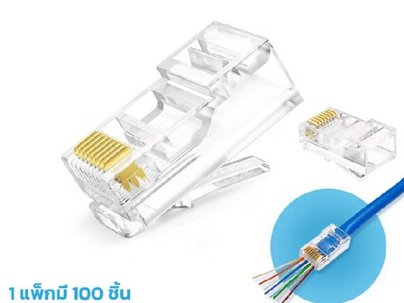 GLINK GL-389 หัวแลน  RJ45 CAT6 แบบหัวทะลุ