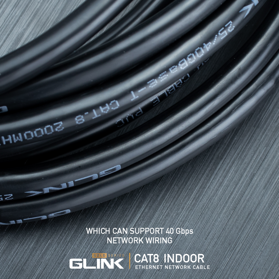 GLINK LAN CAT8 ETHERNET NETWORK CABLE 5.0M INDOOR