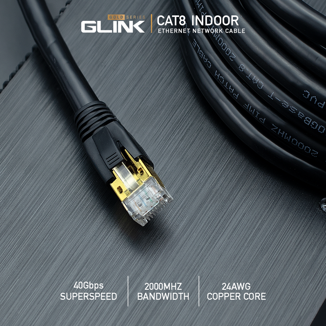 GLINK LAN CAT8 ETHERNET NETWORK CABLE 5.0M INDOOR