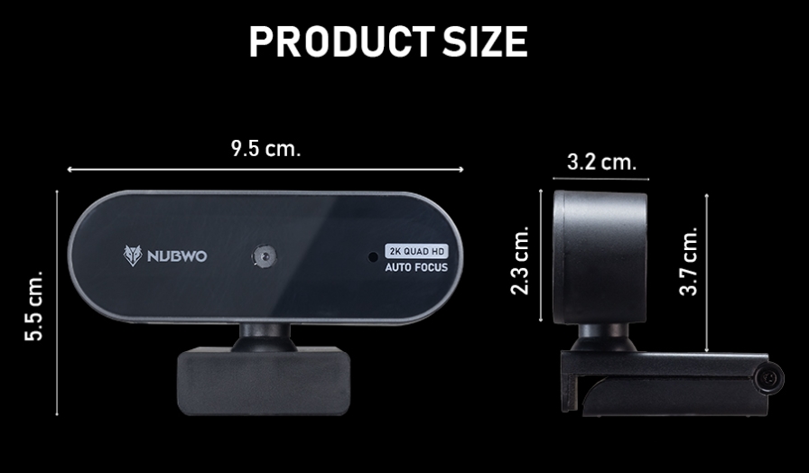 NUBWO NWC 590 กล้องเว็บแคม 2K QUAD HD AUTO FOCUS