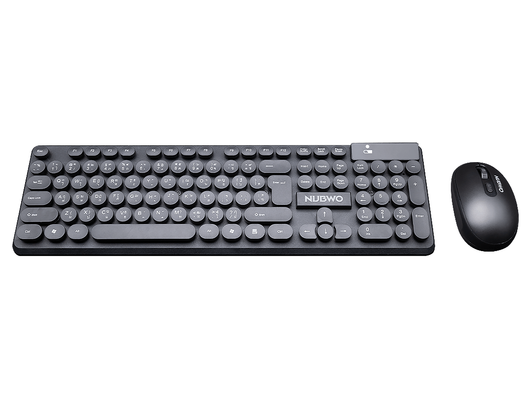 NUBWO NKM636 WIRELESS SET KEYBOARD + MOUSE สีดำ สีขาว