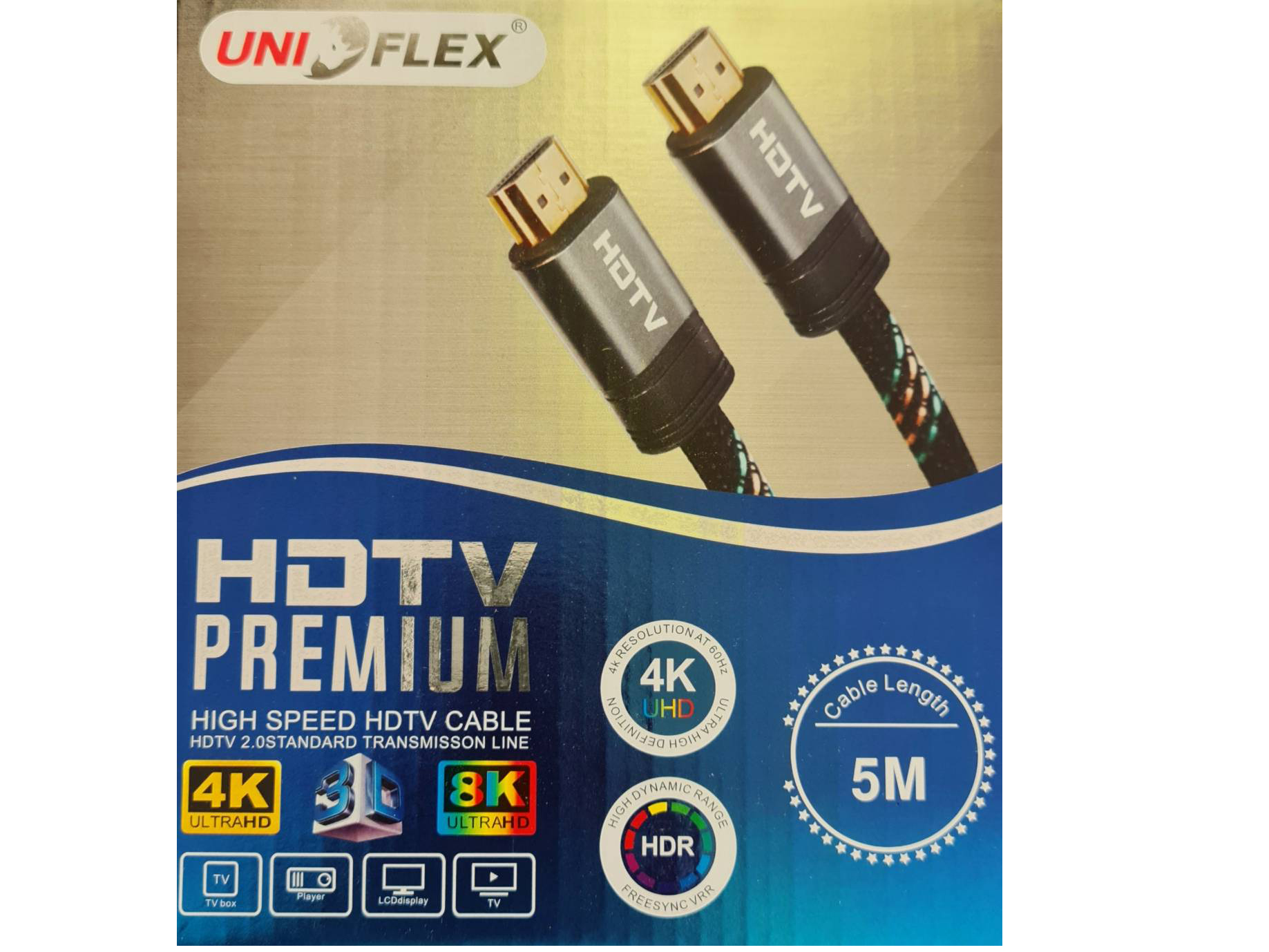 UNIFLEX HDMI V2.0 4K 8K ULTRA HD สายยาว 5เมตร