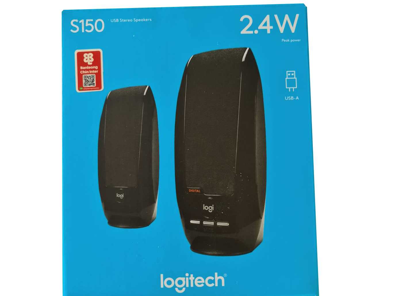 logitech S150 USB STEREO SPEAKERS 1.2Watt. RMS/2.4Watt