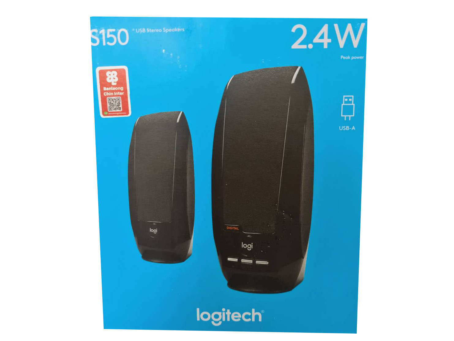 logitech S150 USB STEREO SPEAKERS 1.2Watt. RMS/2.4Watt