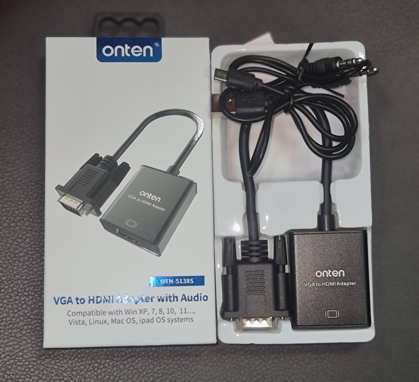 ONTEN OTN-5138S VGA TO HDMI ADAPTER WITH AUDIO