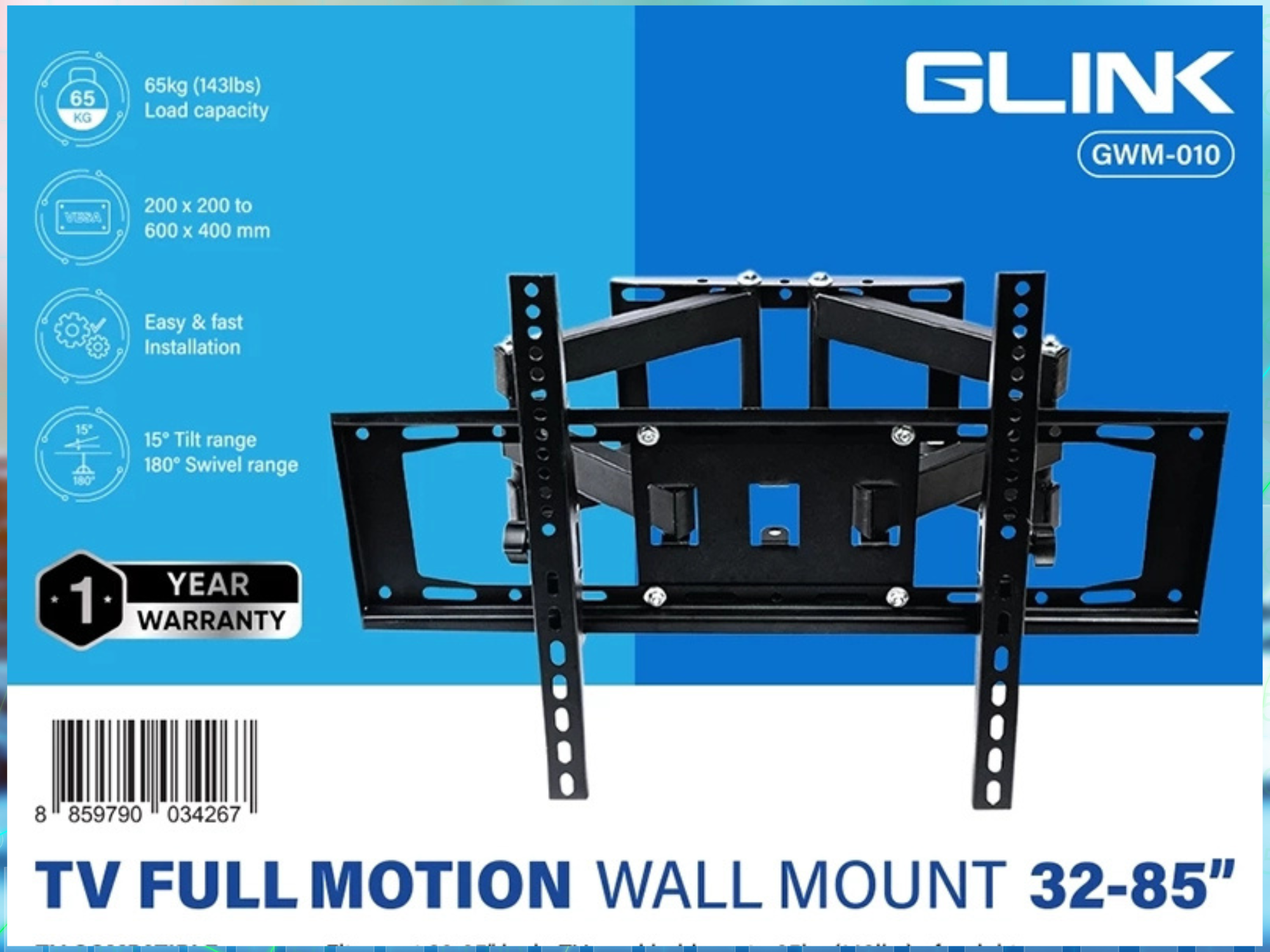 GLINK GWM-010 ขาแขวนทีวียึดติดผนังขนาดทีวี 32-85นิ้ว