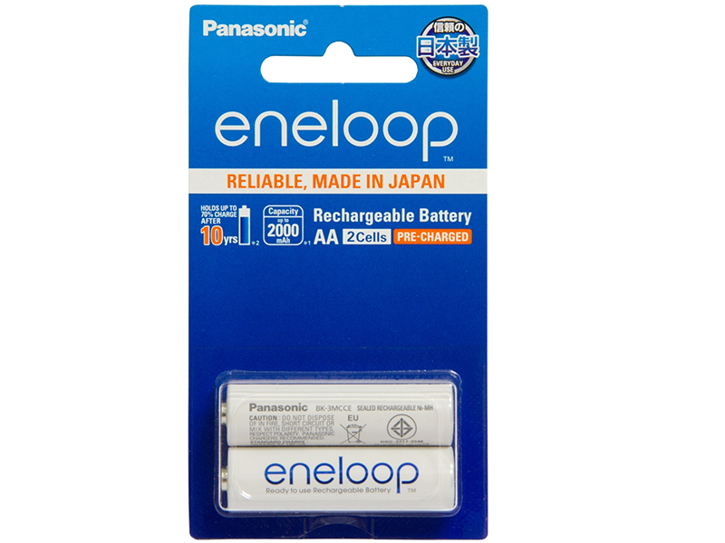 ถ่านชาร์จ Panasonic eneloop ขนาด AA  2000Mah. แพ็ค 2 ก้อน