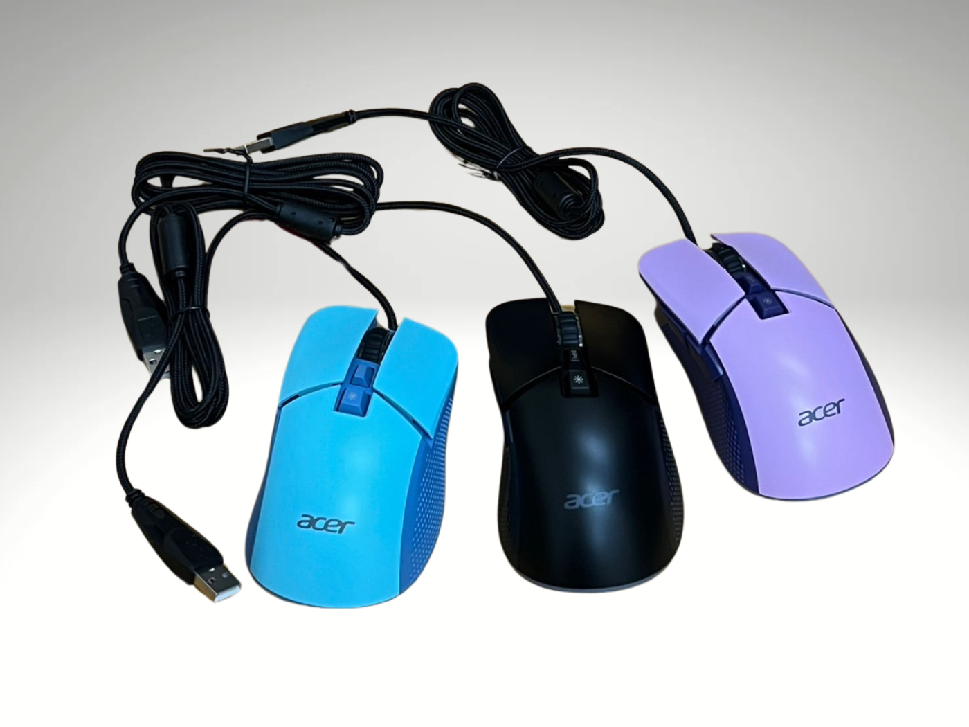 Acer USB OPTICAL MOUSE เม้าส์แบบมีสายต่อพ่วงคอมพิวเตอร์