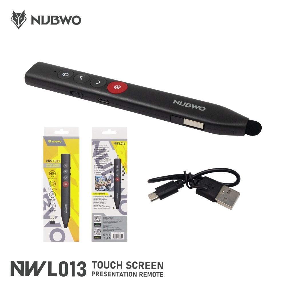 NUBWO TOUCH SCREEN PRESENTATION REMOTE LASER POINTER