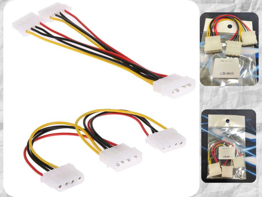 สายแปลง Y-POWER IDE MOLEX CABLE 4PIN IDE 1 TO 2