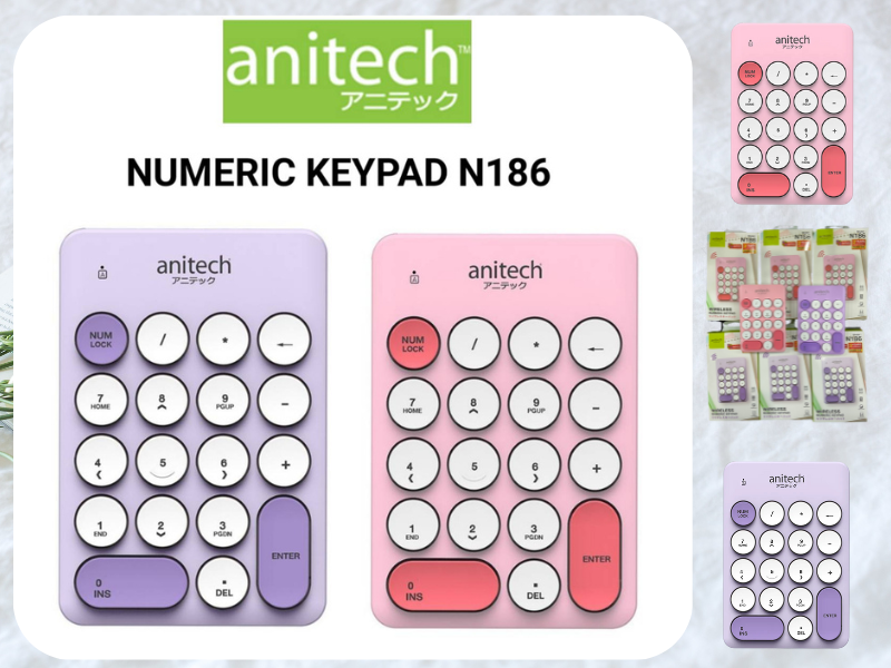 anitech N186 WIRELESS NUMERIC KEYPAD 18key คละสี