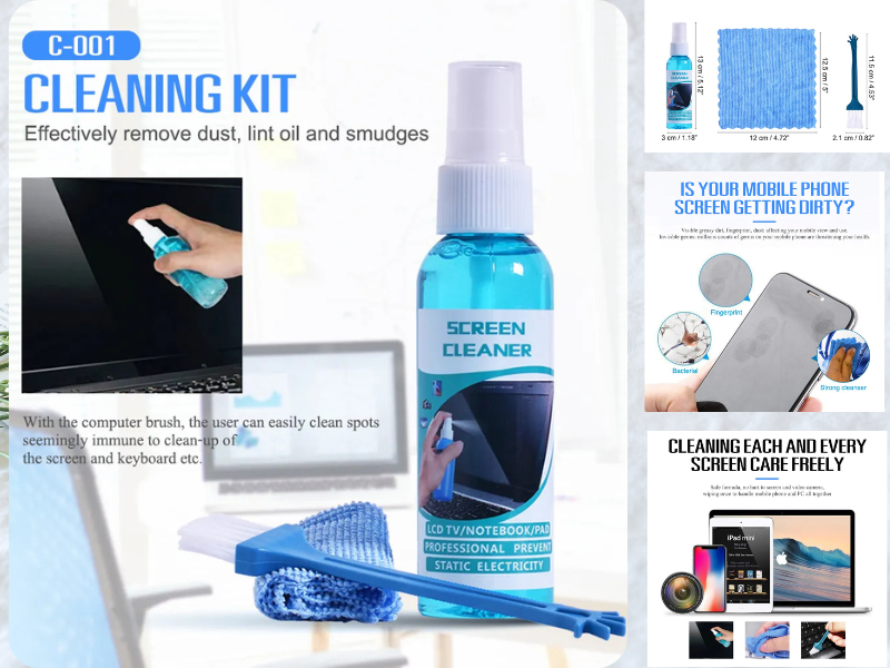 OKER C-001 CLEANING KIT 3-IN-1 สเปร์เช็ดจอภาพ 60ml