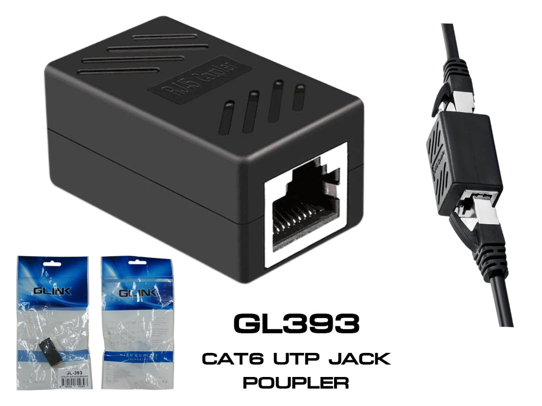 GLINK GL-393 อะแดปเตอร์เชื่อมต่อสายแลน CAT6 RJ45