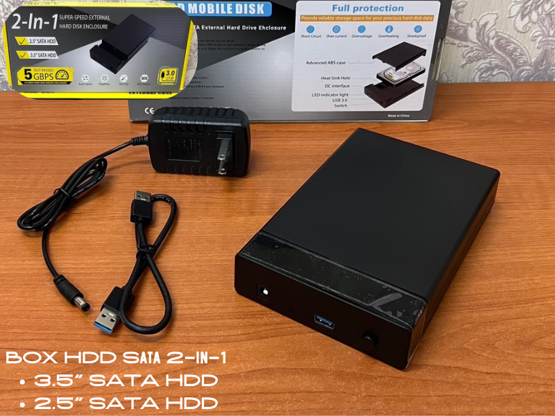 กล่องใส่ฮาร์ดดิส 2-IN-1 For HDD SATA 2.5
