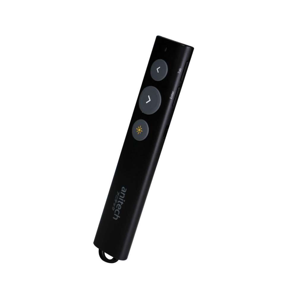 Anitech A92 เลเซอร์พ้อยเตอร์ ไวเลส แสงสีเขียว ใช้กับทีวีได้ ระยะการแสงไกล100-200 เมตร