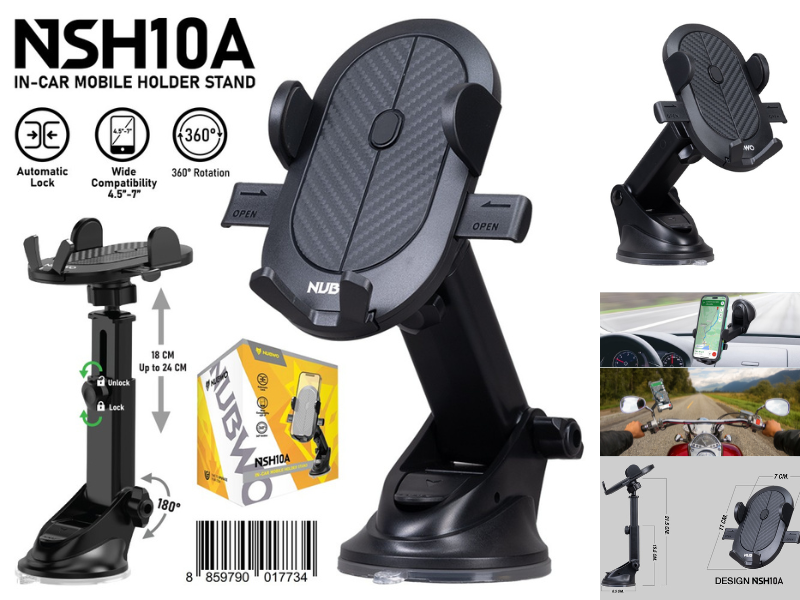 NUBWO ที่ยึดมือถือกับมอเตอร์ไซค์ รุ่น NSH10A NUBWO ที่ยึดมือถือกับมอเตอร์ไซค์ รุ่น NSH10A