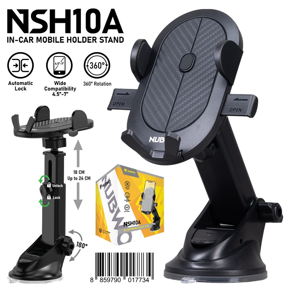 NUBWO ที่ยึดมือถือกับมอเตอร์ไซค์ รุ่น NSH10A NUBWO ที่ยึดมือถือกับมอเตอร์ไซค์ รุ่น NSH10A