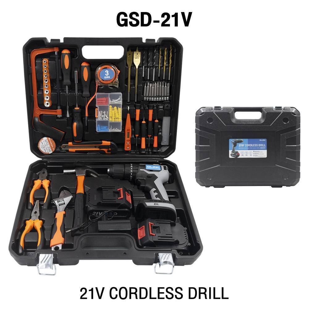 GLINK GSD-21V Cordless Drill GSD-21V สว่านไร้สาย พร้อมอุปกรณ์ครบ GLINK GSD-21V Cordless Drill GSD-21V สว่านไร้สาย พร้อมอุปกรณ์ครบ