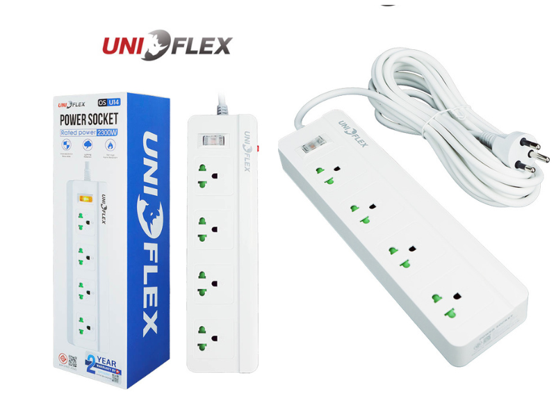 ปลั๊กไฟ UNIFLEX POWER SOCKET U14 3M (WHITE)