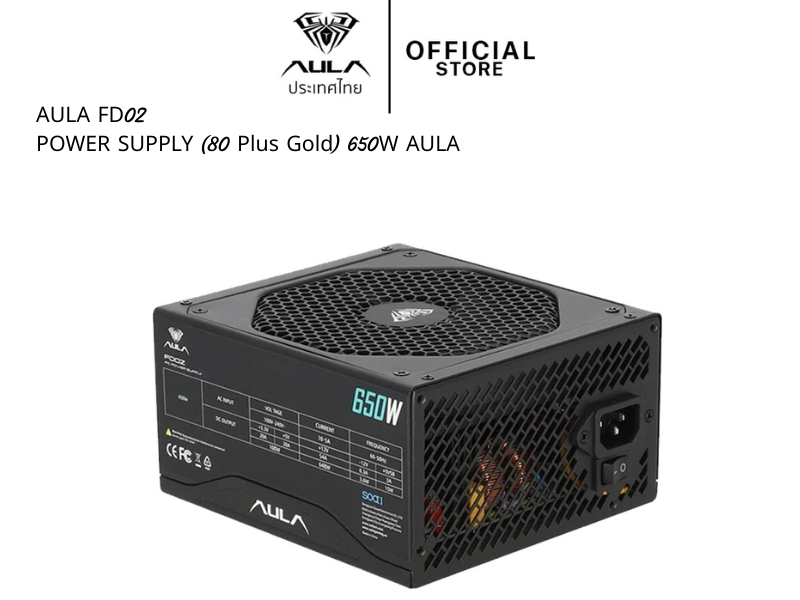 AULA FD02 POWER SUPPLY (80 Plus Gold) 650W
