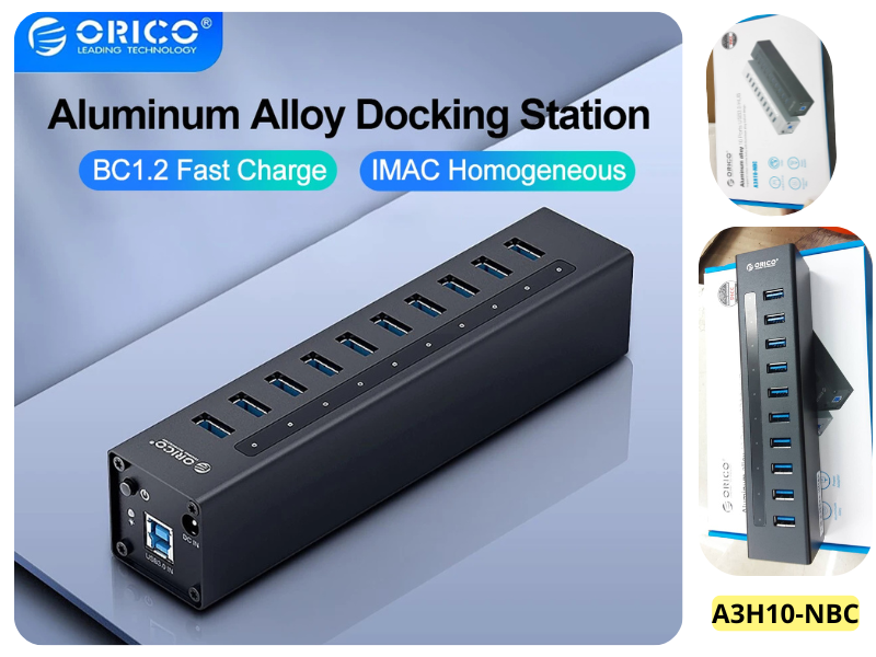 ORICO Aluminum alloy 10 Port USB3.0 HUB Model: A3H10-NBC