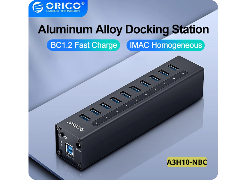 ORICO Aluminum alloy 10 Port USB3.0 HUB Model: A3H10-NBC ORICO Aluminum alloy 10 Port USB3.0 HUB Model: A3H10-NBC