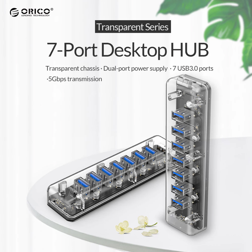 ORICO 7PORT USB3.0 HUB Data Transfer Rate 5bps.