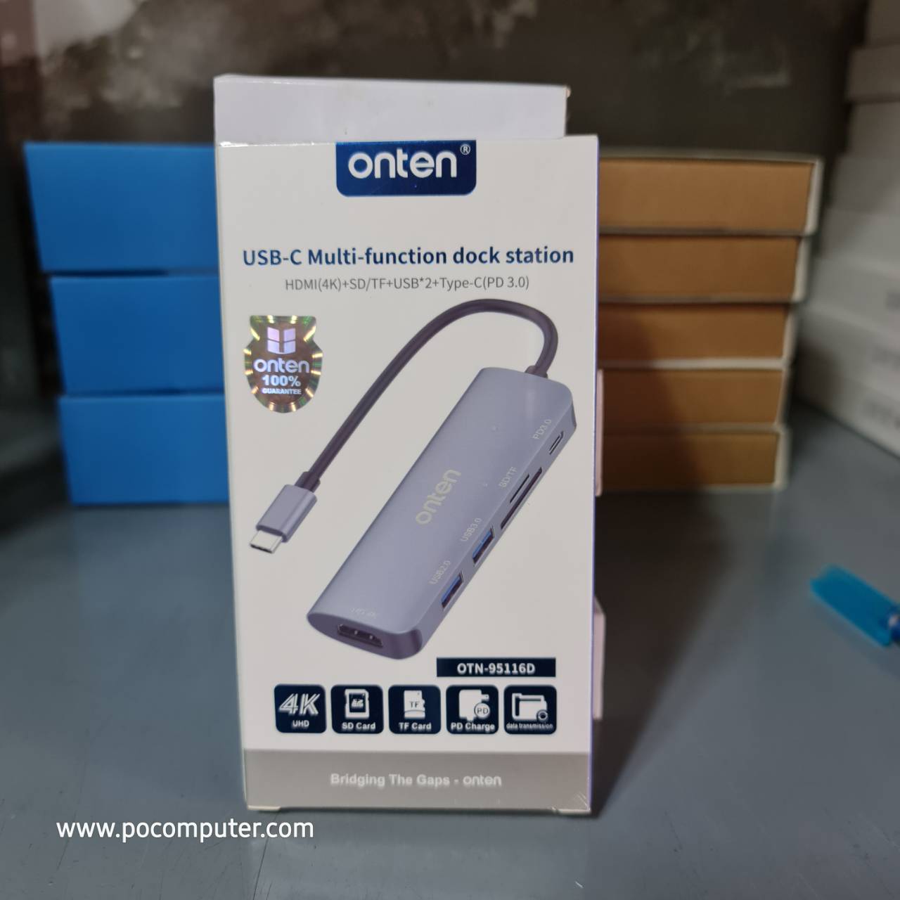 ONTEN USB-C Multi-function dock station  HDMI+SD/TF+USB+PD