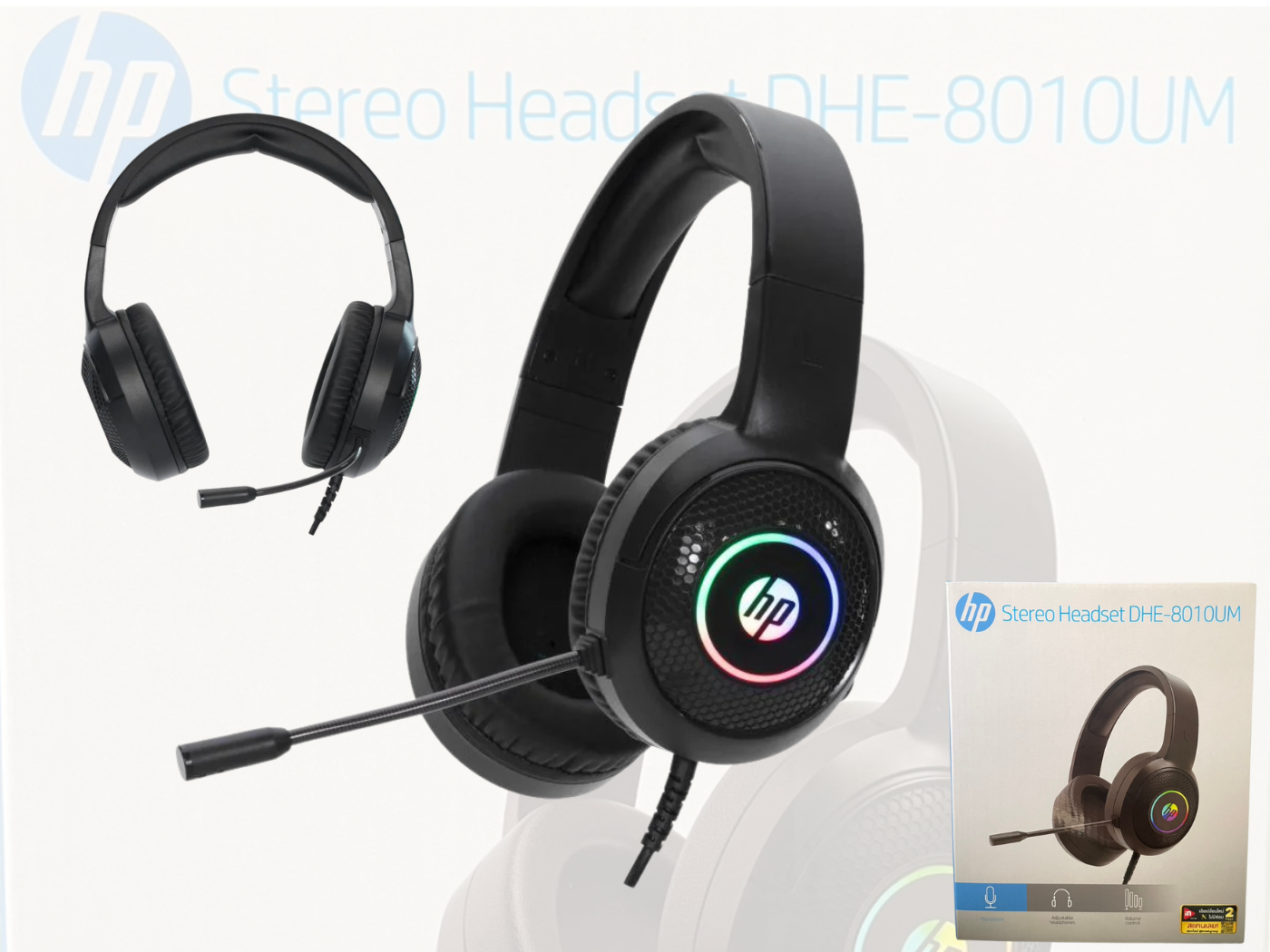 HP STEREO HEADSET หูฟังคาดหัว+ไมค์ แจ๊คแบบ USB+Audio 3.5mm HP STEREO HEADSET หูฟังคาดหัว+ไมค์ แจ๊คแบบ USB+Audio 3.5mm