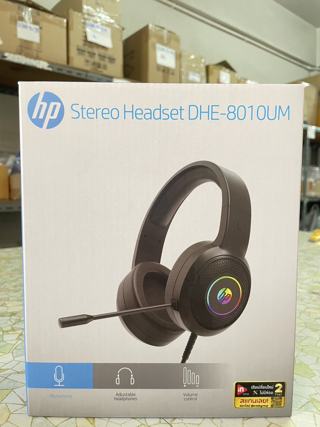 HP STEREO HEADSET หูฟังคาดหัว+ไมค์ แจ๊คแบบ USB+Audio 3.5mm HP STEREO HEADSET หูฟังคาดหัว+ไมค์ แจ๊คแบบ USB+Audio 3.5mm