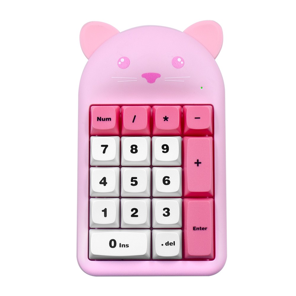 NUBWO PINK CAT NUMERIC KEYBOARD แป้นคีย์ตัวเลขไร้สาย