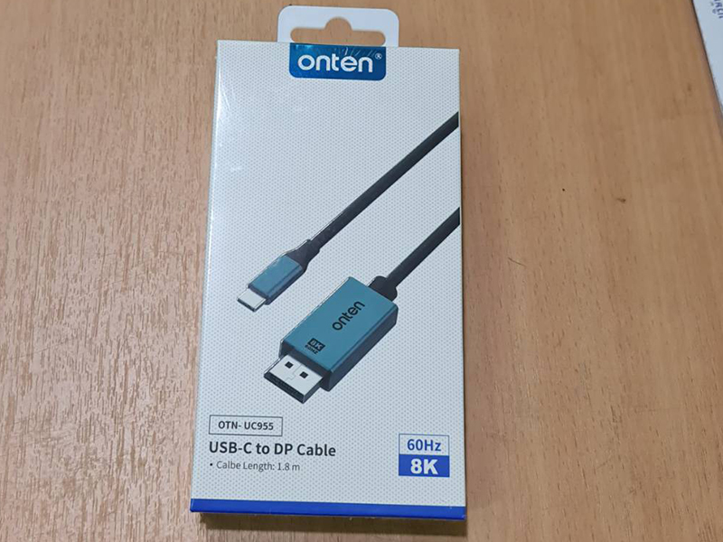 ONTEN USB TYPE-C TO DISPLAY PORT CABLE 1.8M 8K@60Hz. ONTEN USB TYPE-C TO DISPLAY PORT CABLE 1.8M 8K@60Hz.