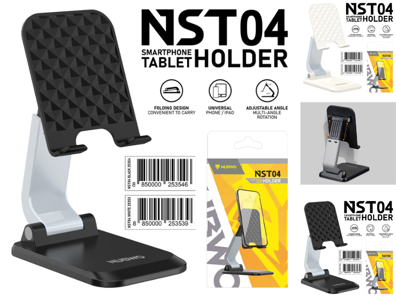 Nubwo NST04 Smartphone Tablet Holder เเท่นวางมือถือสีขาว สีดำ