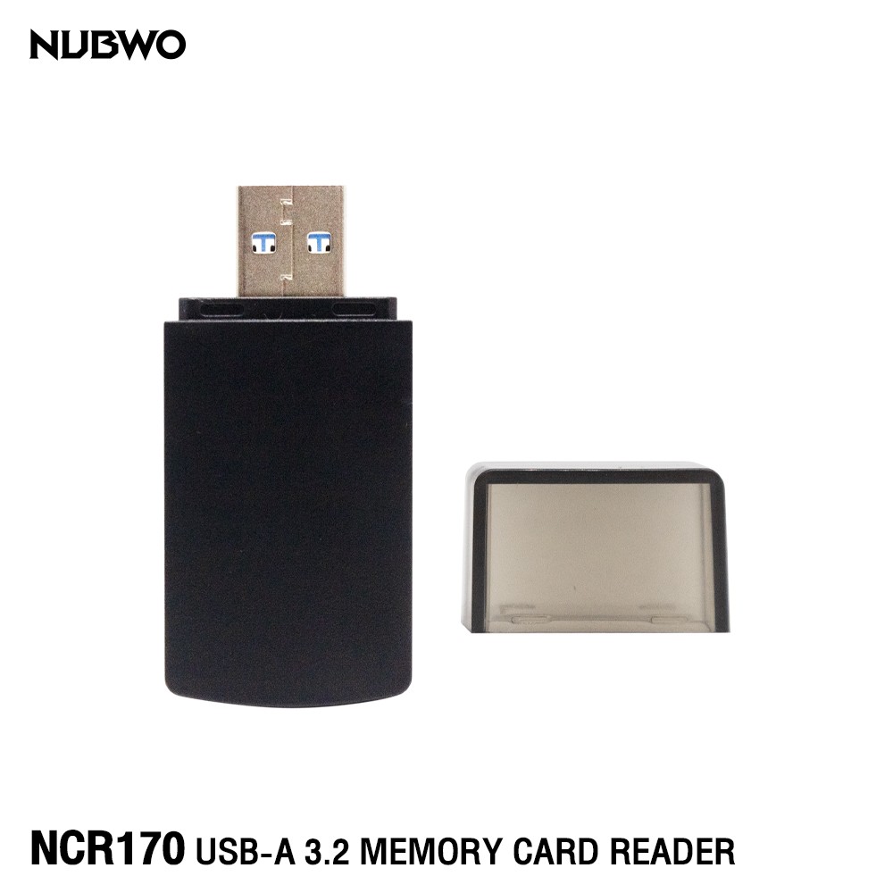 NUBWO USB 3.2 MEMORY CARD READER รุ่น NCR170 สีดำ