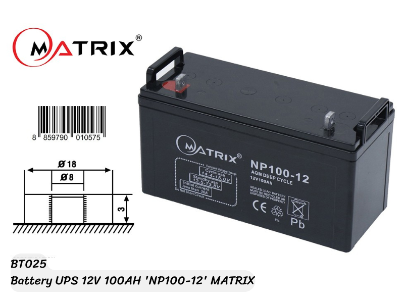 MATRIX Battery UPS 12V 100AH 'NP100-12'