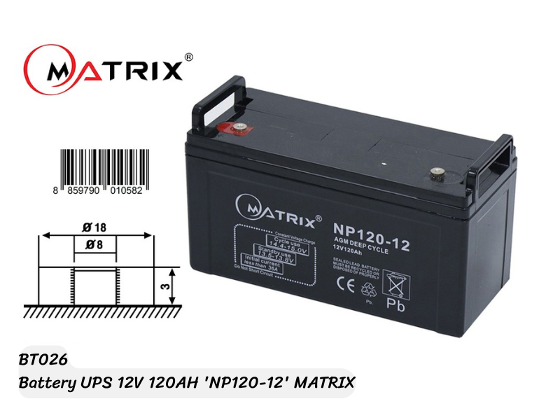 MATRIX Battery UPS 12V 120AH 'NP120-12'