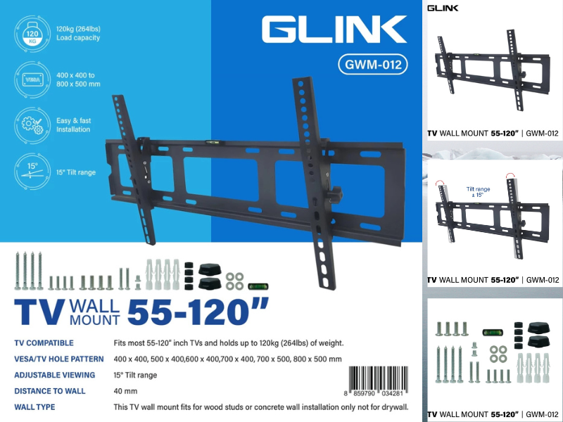 Glink GWM-012 ขาแขวนทีวีติดผนัง ทีวีขนาด 55