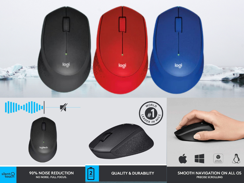 LOGITECH M331 MOUSE ไร้สาย WIRELESS SILENT PLUS 1000dpi.
