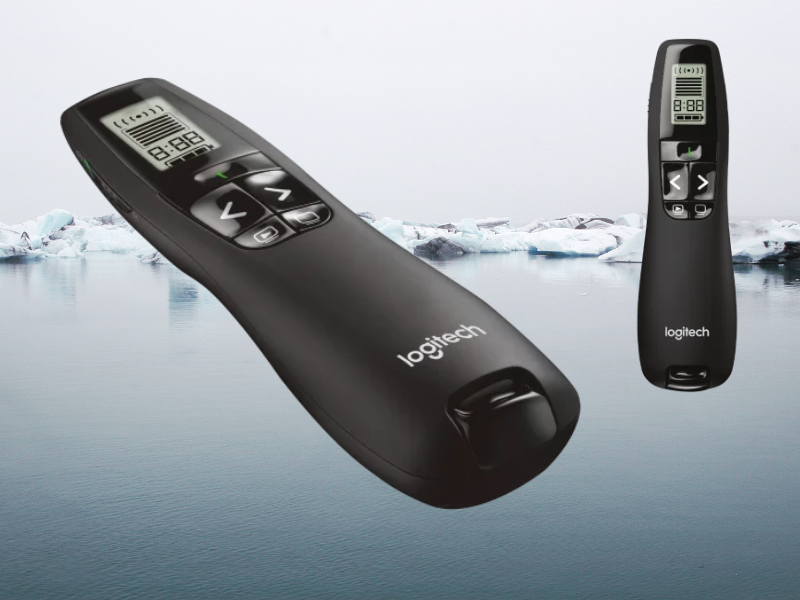 LOGITECH รีโมตนำเสนอแบบไร้สาย Professional แสงสีเขียว รุ่น R800 LOGITECH รีโมตนำเสนอแบบไร้สาย Professional แสงสีเขียว รุ่น R800