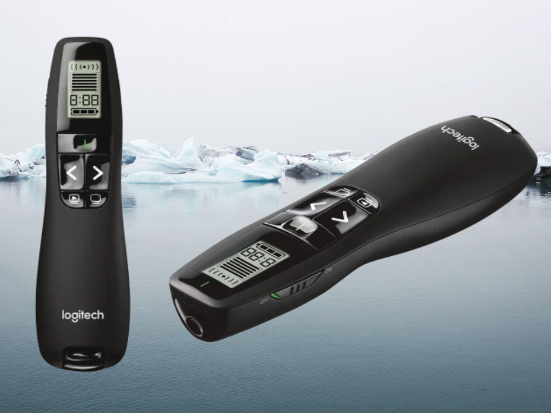 LOGITECH รีโมตนำเสนอแบบไร้สาย Professional แสงสีเขียว รุ่น R800