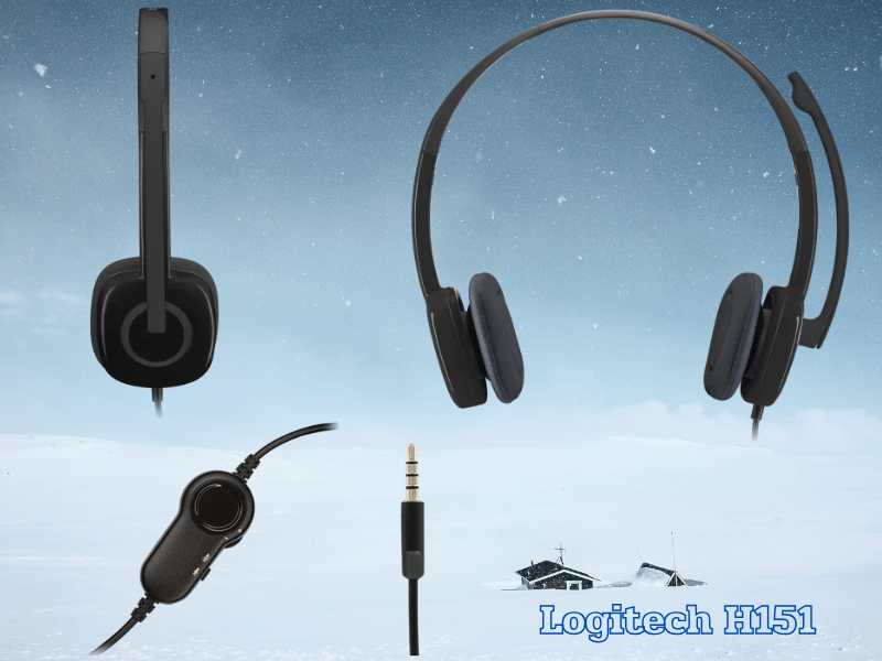 Logitech H151 หูฟัง Stereo On-Ear Headset Black แจ๊ค 3.5mm.