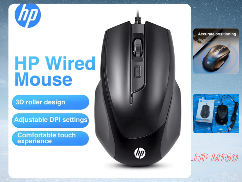 HP M150 USB GAMING OPTICAL MOUSE 800-2000dpi สีดำ