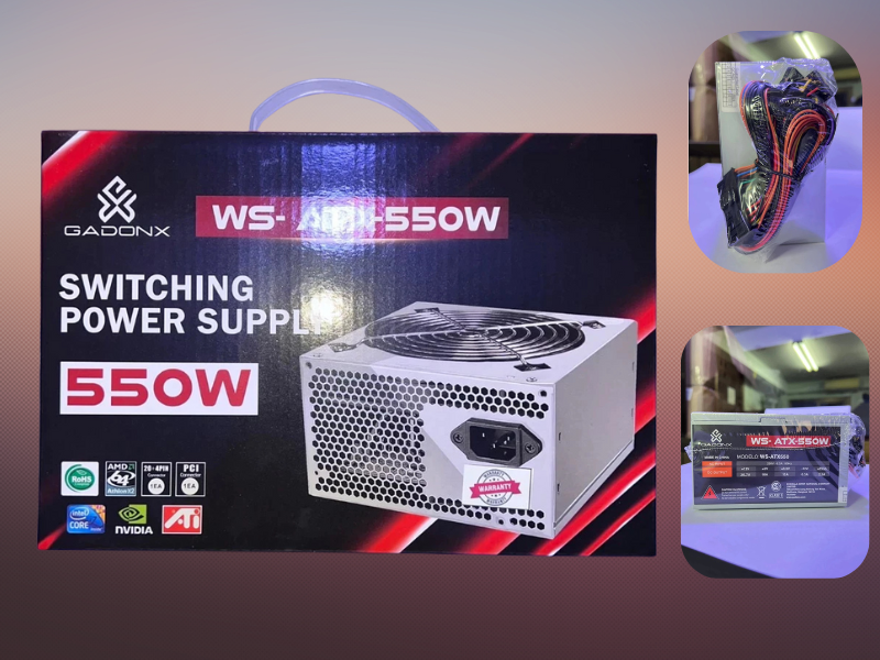 Gadonx Power Supply ATX-550W รุ่น WS-ATX-550W 20+4pin Gadonx Power Supply ATX-550W รุ่น WS-ATX-550W 20+4pin