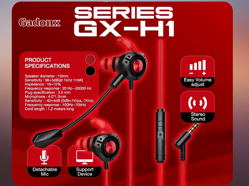 GADONX SERIES GX-H1 หูฟัง Earphone 3.5mm มีไมโครโฟน