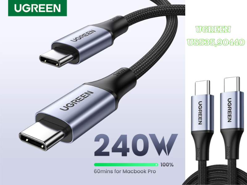 UGREEN  US535,90440 USB Type C Fast Charging Cord PD3.1 240W 2.0M