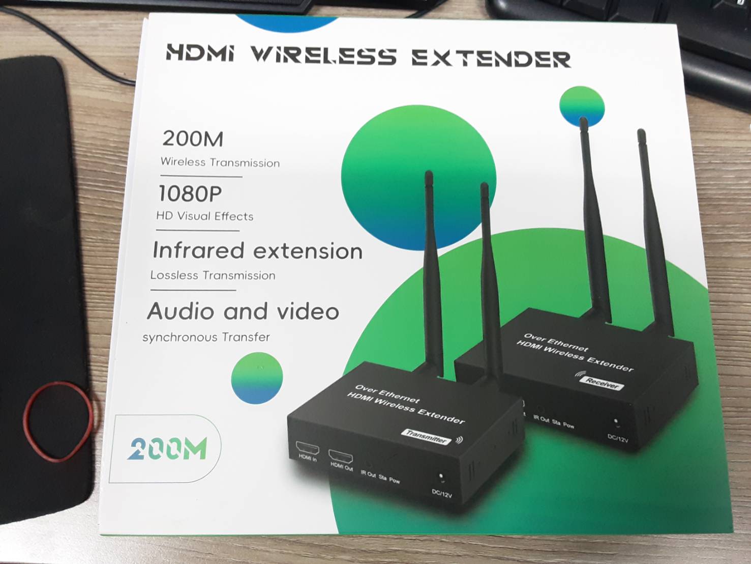 HDMI Wireless Extender 200m TX/RX ระยะสัญญาณนอกอาคาร 200เมตร HDMI Wireless Extender 200m TX/RX ระยะสัญญาณนอกอาคาร 200เมตร