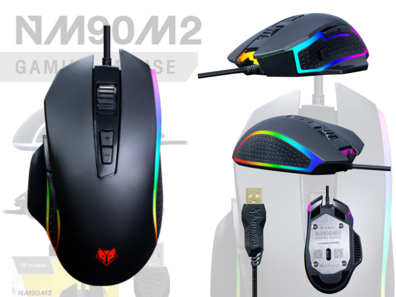 NUBWO NM90M2 Gaming Mouse เมาส์เกมมิ่งปรับDPI ได้ 6ระดับ