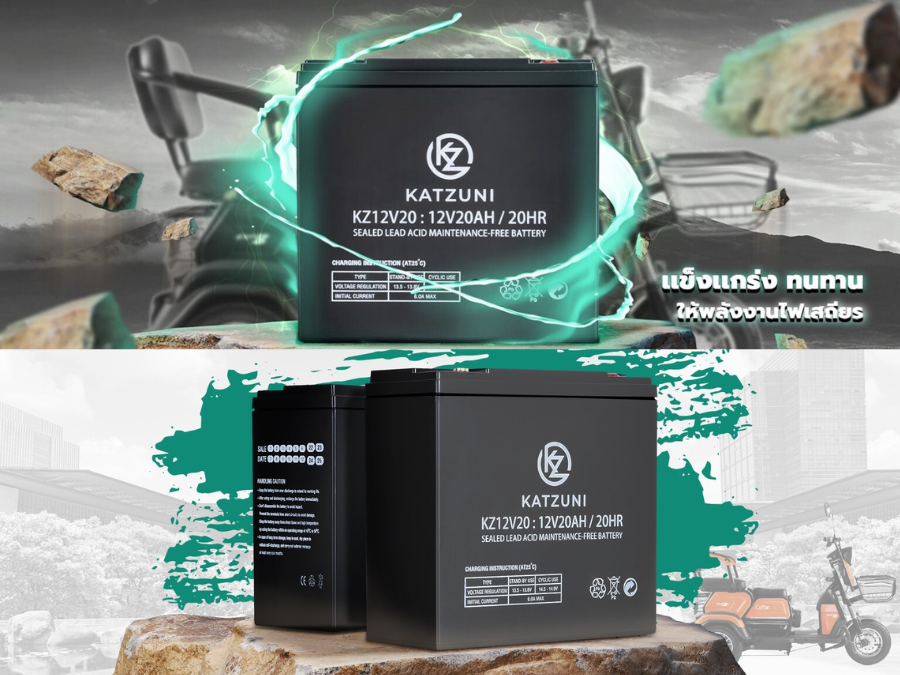 KATZUNI แบตเตอรี่แห้ง12V รุ่น KZ12V20AH KATZUNI แบตเตอรี่แห้ง12V รุ่น KZ12V20AH